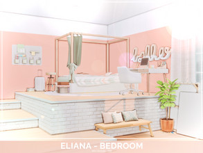 Sims 4 — Eliana Bedroom - TSR only CC by Mini_Simmer — Room type: Bedroom Size: 6x5 Price: $8,288 Wall Height: Medium
