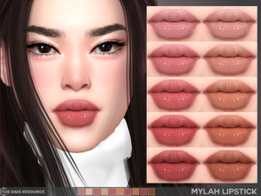Sims 4 — Mylah Lipstick by MSQSIMS — This glossy lipstick comes in 10 swatches and suites my Mylah Blush. It is suitable