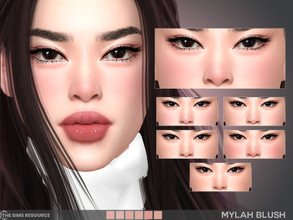 Sims 4 — Mylah Blush by MSQSIMS — This light blush comes in 6 swatches and suites my Mylah Lipstick. It is suitable for