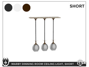 Sims 4 — Marby Dinning Room Ceiling Light (Short) by nemesis_im — Light from Marby Dinning Room Set - 3 Colors - Base