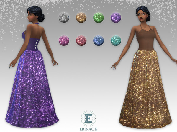 Sims 4 — Women's Gown 11.18 by ErinAOK — Women's Formal/Party Gown 8 Swatches