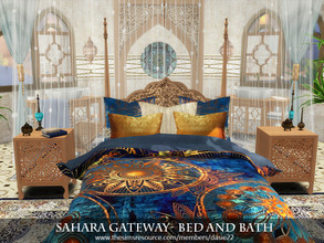 Sims 4 — Sahara Gateway-Bed and Bath by dasie22 — Sahara Gateway-Bed and Bath is a beautiful room in Moroccan style.
