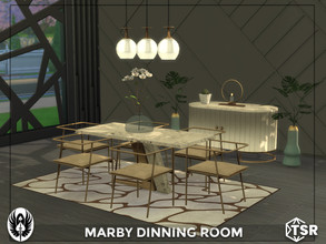 Sims 4 — Marby Dinning Room by nemesis_im — Sets of furniture from Marby Dinning Room This set includes 9 items: - Buffet