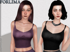 Sims 4 — Top .19 by ForLima — 8 Colors HQ Compatible All LOD's New Mesh Custom Thumbnail