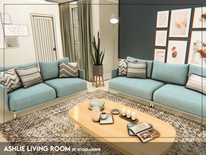 Sims 4 — Ashlie Living Room (TSR only CC) by xogerardine — Warm, bright living room! x