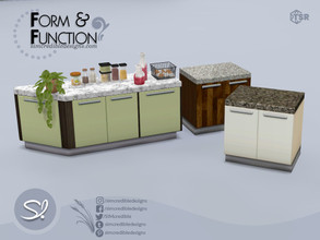 Sims 4 — Form and Function Counter by SIMcredible! — by SIMcredibledesigns.com available exclusively at TSR 3 colors