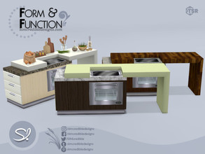 Sims 4 — Form Function Stove by SIMcredible! — by SIMcredibledesigns.com available exclusively at TSR 3 colors variations