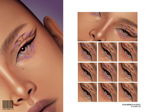Sims 4 — Gothic Eyeliner | N134 |  Level 2 by cosimetic — - Female - 10 Swatches. - 10 Custom thumbnail. - You can find