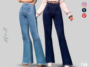 Sims 4 — Jeans - MBT48 by laupipi2 — Enjoy this new flare pair of jeans with front pockets. Comming in 10 different