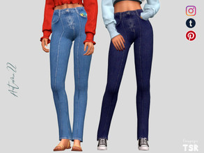 Sims 4 — Jeans - MBT51 by laupipi2 — New sknny pair of jeans, with decorations on the pockets. Comming in 12 colours!
