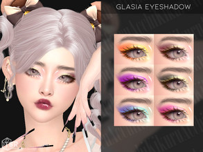 Sims 4 — Glasia Eyeshadow by Kikuruacchi — - It is suitable for Female and Male. ( Teen to Elder ) - 6 swatches - HQ