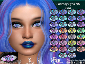 Sims 4 — Fantasy Eyes N5 - Eira by PinkyCustomWorld — Cute snowflake design eyes in several snow/winter inspired color. I