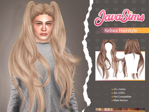 Sims 4 — Kelsea (Male Hairstyle) by JavaSims — -Male -T/YA/A/E -25+ Colors -New Mesh! -Hat Compatible! -Custom Thumbnail