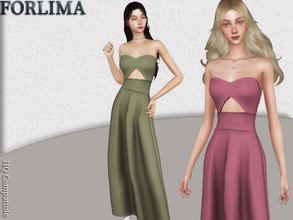 Sims 4 — ForLima Dress .15 by ForLima — 8 Colors HQ Compatible All LOD's New Mesh Custom Thumbnail