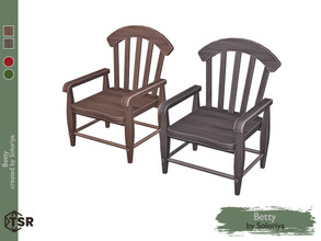 Sims 4 — Betty. Chair by soloriya — Dining chair. Part of Betty set. 2 color variations. Category: Comfort - Dining