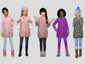 Sims 4 — Raincoat Jacket Girls by McLayneSims — TSR EXCLUSIVE Standalone item 8 Swatches MESH by Me NO RECOLORING Please