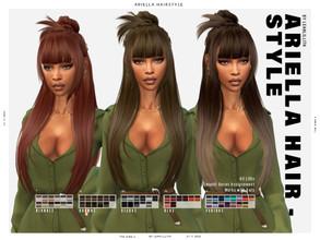 Sims 4 — LeahLillith Ariella Hairstyle by Leah_Lillith — Ariella Hairstyle All LODs Smooth bones Custom CAS thumbnail