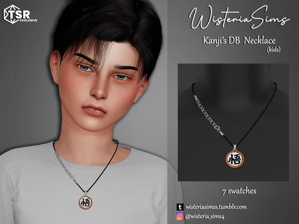Sims 4 — Kanji's DB Necklace (kids) by WisteriaSims — **FOR KIDS **NEW MESH *GIRLS & BOYS - Necklace Category - 7
