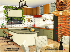 Sims 4 — Irma-Kitchen by Danuta720 — Cost: 25867 Size: 9x11 Medium wall by Danuta720 CC's needed for this Room - Read in