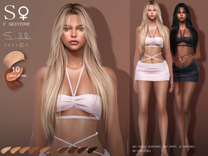 Sims 4 — Shine colorful female skintone by S-CLUB by S-Club — Shine colorful female skintone with 10 swatches, hope you