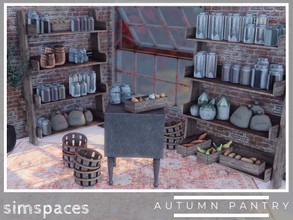 Sims 4 — Autumn Pantry by simspaces — For the sim who likes to live off the land and eat farm to table, the Autumn Pantry