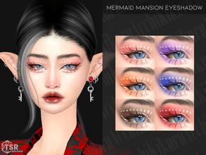 Sims 4 — Mermaid Mansion Eyeshadow by Kikuruacchi — - It is suitable for Female and Male. ( Teen to Elder ) - 6 swatches