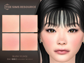 Sims 4 — Blush 10 (HQ) by Caroll912 — A 4-swatch very soft blush in the shades of pink and orange. Blush is suited from