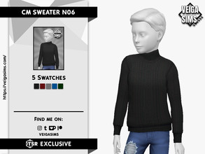 Sims 4 — CM SWEATER N06 by David_Mtv2 — - For childs only; - 5 swatches; - New mesh with all LODs; - New maps.