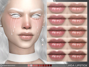 Sims 4 — Vida Lipstick by MSQSIMS — This glossy lipstick comes in 10 swatches. It is suitable for Female/Male from Teen-