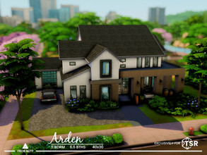 Sims 4 — Arden | NO CC by ProbNutt — Modern luxurious living. The Arden's impressive wraparound covered porch and stepped