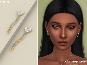 Sims 4 — Carter Earrings by christopher0672 — This is a super cute pair of diamond heart pendant stud earrings with a