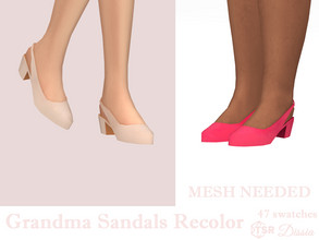 Sims 4 — Grandma Sandals Recolor - MESH NEEDED by Dissia — More colors for my Grandma Sandals :) !! You need to download
