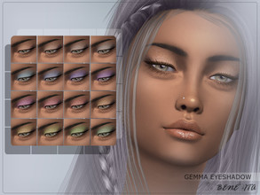 Sims 4 — Gemma Eyeshadow [HQ] by Benevita — Gemma Eyeshadow Makeup Category HQ Mod Compatible 16 Swatches For Female I