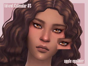 Sims 4 — Advent Calendar Day #5 - Apple Eyeliner by Sagittariah — base game compatible 3 swatches properly tagged enabled
