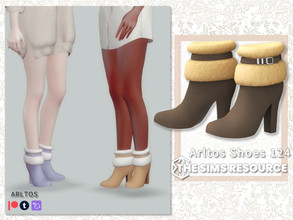 Sims 4 — Furry boots / 124 by Arltos — 13 colors. HQ compatible.