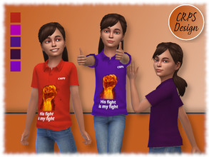 Sims 4 — CRPS Polo Girls His fight is my fight by Stephanie_Mey1991 — CRPS His fight is my fight polo shirts for girls in