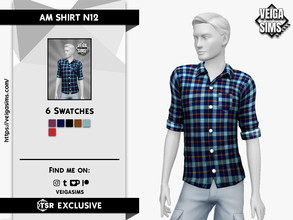 Sims 4 — [Recolor] AM SHIRT N12 by David_Mtv2 — - For teen to elder; - 6 swatches.