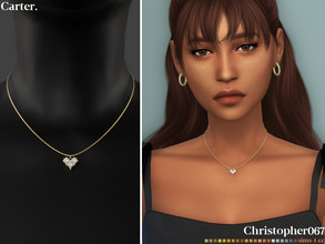 Sims 4 — Carter Necklace - Separated by christopher0672 — This is an adorable diamond heart charm necklace. I really