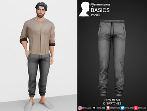 Sims 4 — Basics (Pants) by Beto_ae0 — Comfortable sleeping pants - 13 colors - New Mesh - All Lods - All maps