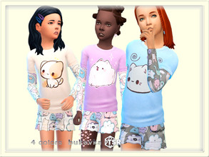 Sims 4 — Shirt Kawaii  by bukovka — T-shirt for children, girls only. Installed standalone, suitable for the base game. 4