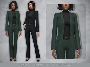Sims 4 — Terra Blazer. by Pipco — A blazer and turtleneck in 29 swatches. Base Game Compatible New Mesh All Lods HQ