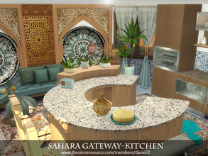 Sims 4 — Sahara Gateway-Kitchen by dasie22 — Sahara Gateway-Kitchen is an open space with a centrally located kitchen. It