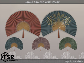 Sims 4 — Jamie Fan for Wall Decor by Mincsims — Basegame Compatible 8 swatches