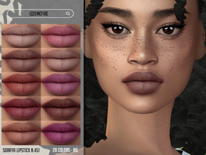 Sims 4 — IMF Soraya Lipstick N.451 by IzzieMcFire — Soraya Lipstick N.451 contains 20 colors in hq texture. Standalone