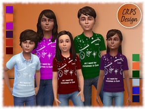 Sims 4 — All I want for Christmas Polo by Stephanie_Mey1991 — This set contains two polo shirts for Kids in six colors
