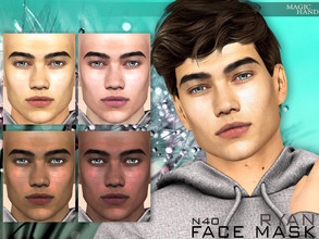 Sims 4 — Ryan Face Mask N40 by MagicHand — Cute boy face mask in 5 skin color variations - HQ Compatible Preview - CAS