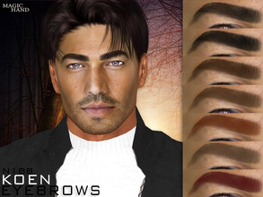 Sims 4 — Koen Eyebrows N188 by MagicHand — Shaped eyebrows in 13 colors - HQ Compatible. Preview - CAS thumbnail Pictures