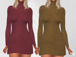 Sims 4 — Turtleneck Winter Dresses by saliwa — Turtleneck Winter Dresses