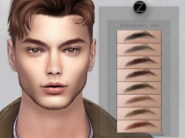 Sims 4 — EYEBROWS Z50 by ZENX — -Base Game -All Age -For Female -11 colors -Works with all of skins -Compatible with HQ