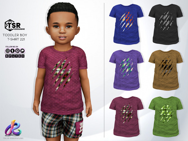 Sims 4 — Toddler Boy T-Shirt 221 - Retexture by RobertaPLobo — :: Toddler T-Shirt 221 - TS4 :: Only for Boys :: 6
